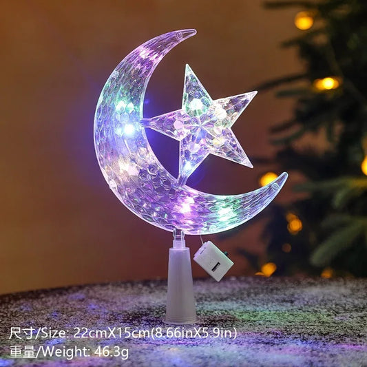 15cm Christmas Tree Decoration Stars Warm White Lights Home Room Decor LED Shining Lamp Xmas Festival TopStar Navidad 1.07in
