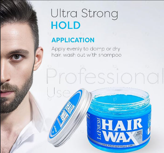 la'Fresh Hair Wax 300g – Wet Look Styling Wax, Professional Extra Hold, Hard Finish Hair Wax for All Hair Types