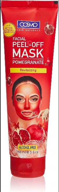 NA Cosmo Skin Naturals Pomegranate Peel-Off Facial Mask | Brightening & Anti-Oxidant Care | Alcohol-Free with Active Natural Ingredients | Deep Cleansing Face Mask | For Men & Women