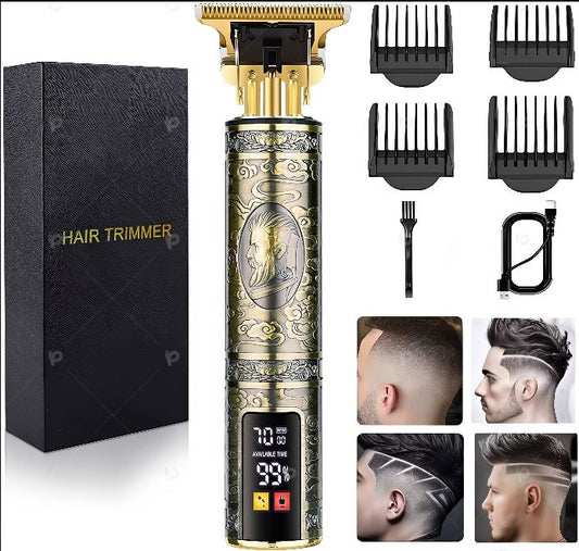Men’s T-Blade Hair Clippers – Professional Hair Trimmer, Waterproof, Low Noise, Precision Beard & Hair Cutting Machine