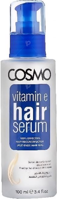 Cosmo Vitamin E Hair Serum 100ml – Smooth & Nourish Dry, Frizzy Hair, Anti-Frizz Shine Serum for Silky, Manageable Hair