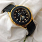 Yacht-Master Style Luxury Men’s Watch – Gold Case, Black Rubber Oysterflex Style Strap, Premium Inspired Sports Watch