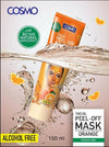 Cosmo Skin Naturals Orange Facial Peel-Off Mask 150ml | Radiant & Brightening Face Mask | Alcohol-Free with Active Natural Ingredients | Deep Cleansing | For Men & Women