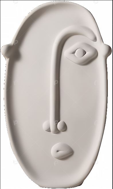 Modern Abstract Ceramic Vase – Human Face Design, Decorative Table Vase for Dried Flowers, Home & Wedding Gift