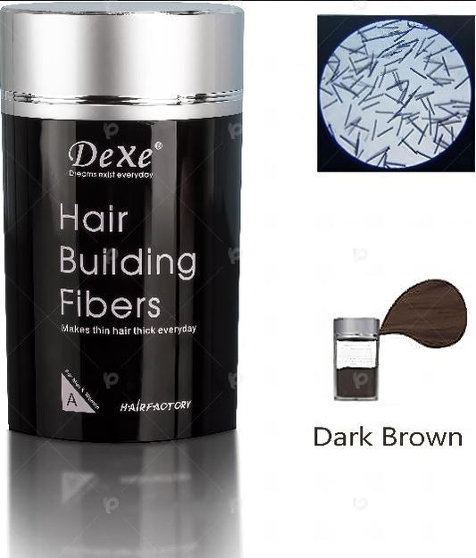 Dexe Hair Building Fibers 22g Black – Instant Hair Thickening Fibers for Thinning Hair, Natural Look, Hair Loss Concealer for Men & Women