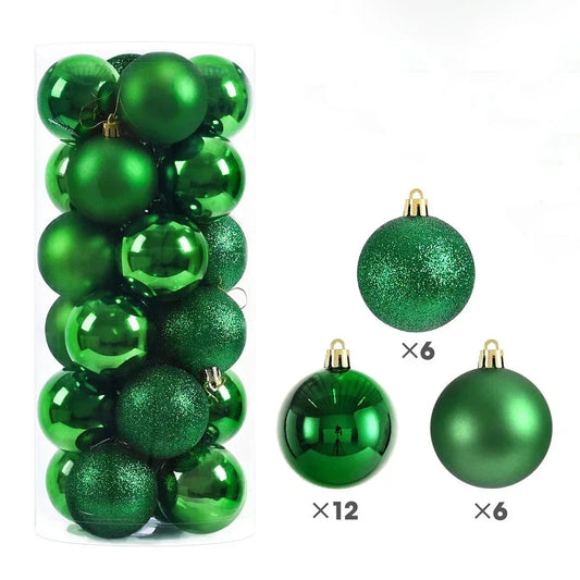 20Pcs 3/4/6CM Christmas Balls Decoration Christmas Tree Hanging Ornaments for Party Decor New Year Navidad Gift 2026 Accessories