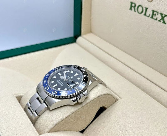 GMT-Master II Style Luxury Men’s Watch – Dual Time Zone Wrist Watch, Stainless Steel Case, Premium Inspired Design