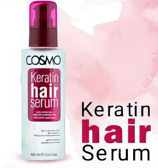 Vitamin E Hair Serum 100ml with Keratin – Smooth & Repair Dry, Frizzy Hair, Anti-Frizz Shine Serum for Silky Strong Hair