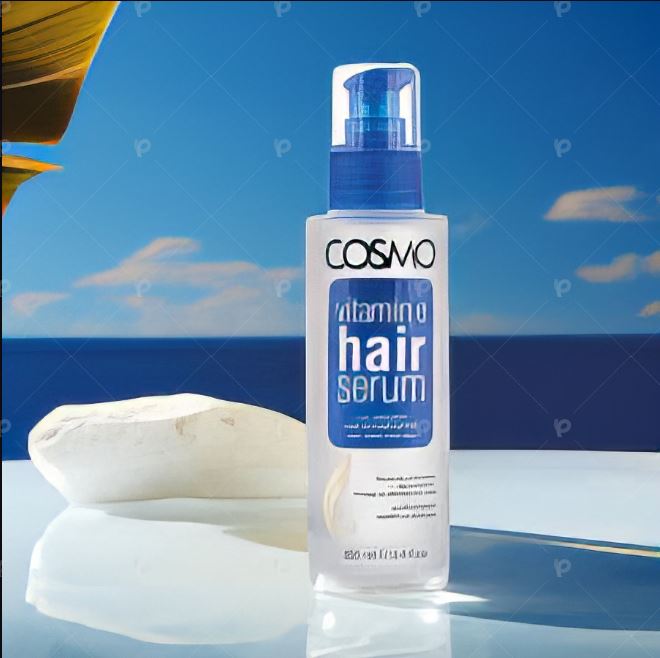 Cosmo Vitamin E Hair Serum 100ml – Smooth & Nourish Dry, Frizzy Hair, Anti-Frizz Shine Serum for Silky, Manageable Hair